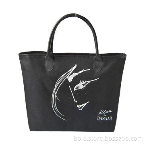Polyester Shopping Bag for Promotional, PU Handle for Carrying